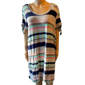 Sunday Stretchy Soft Light Casual Summer Beach Shirt dress women Plus size 2X